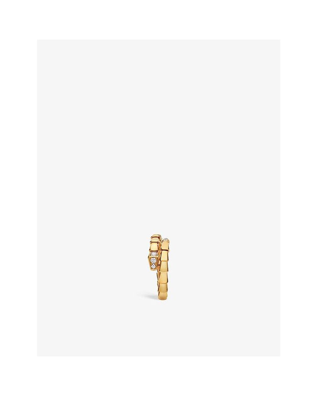 BVLGARI Metallic Serpenti Viper 18Ct- And 0.14Ct Brilliant-Cut Diamond Ring