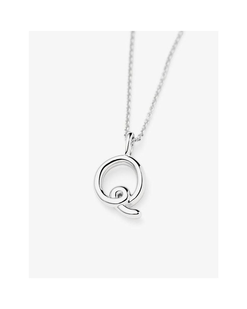 Missoma Metallic Curly Molten Mini Initial Q-Plated Sterling- Necklace