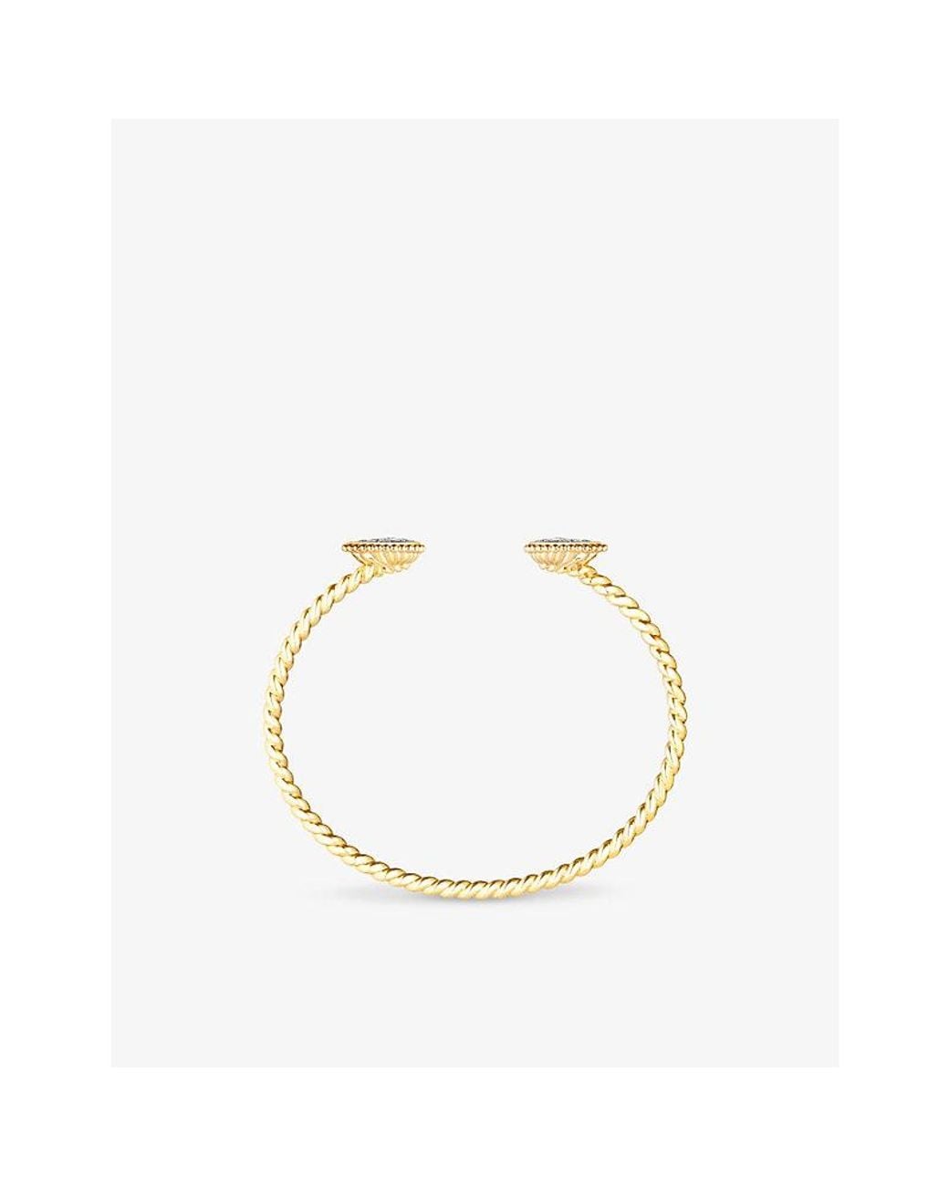 Boucheron Yellow Serpent Boh&Egrave;Me Diamants S 18Ct- And 0.64Ct Round Diamond Bangle