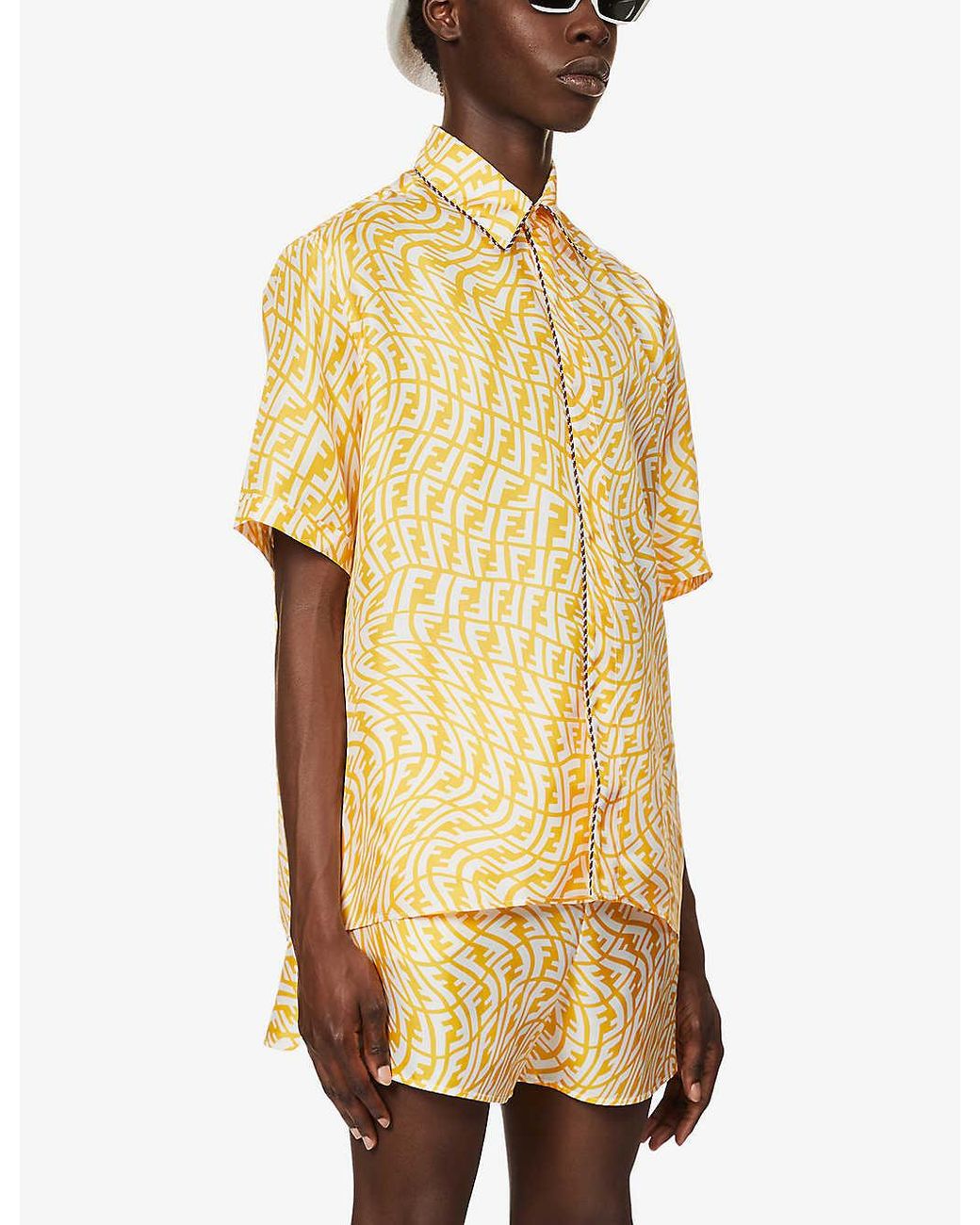 Fendi Vertigo Brand-print Silk-satin 