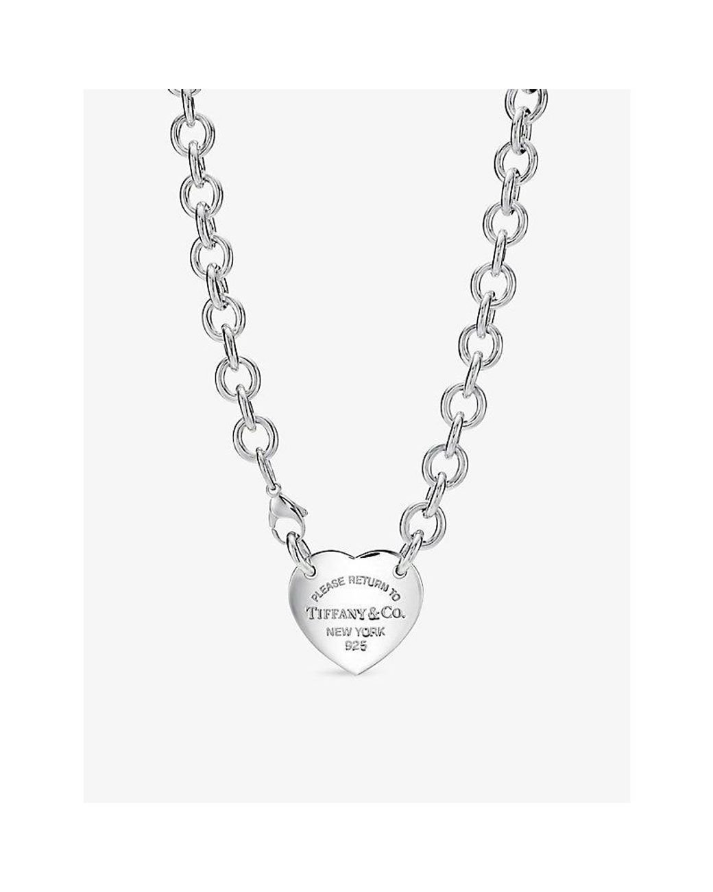 Tiffany and co large heart necklace discount