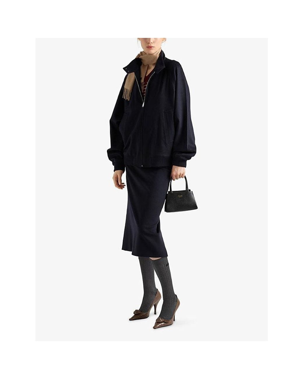 Prada Black Passage Mini Saffiano Leather Top-Handle Bag
