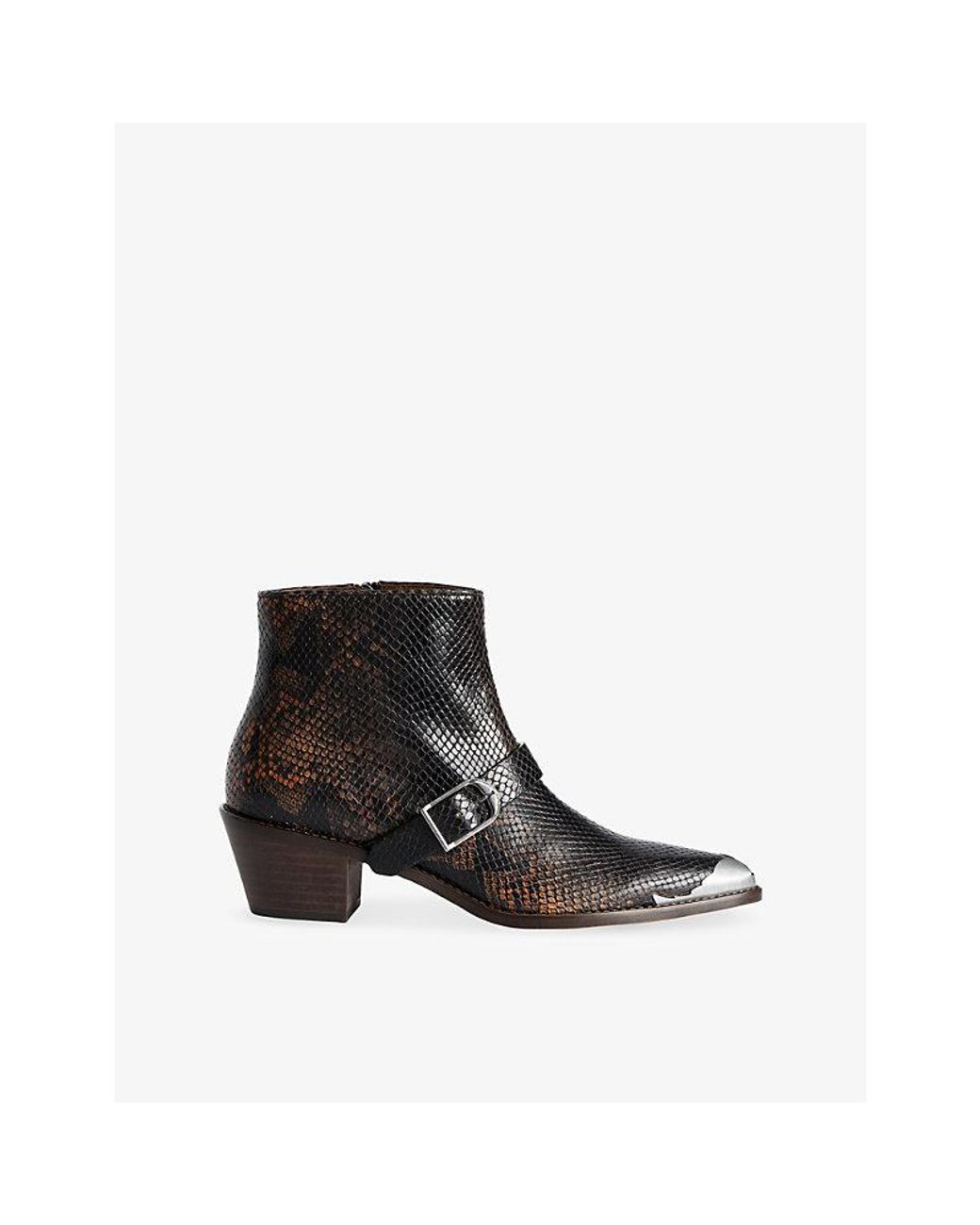 Zadig & Voltaire Black Tylow Leather Heeled Ankle Boots