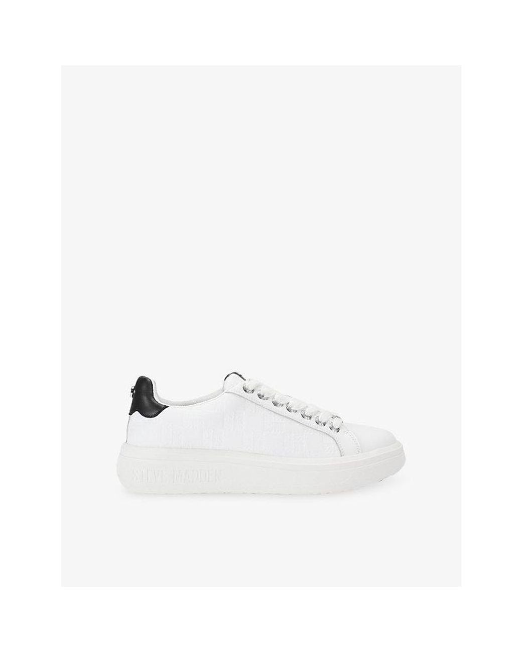 Steve Madden White Razoredge Leather Trainers for men
