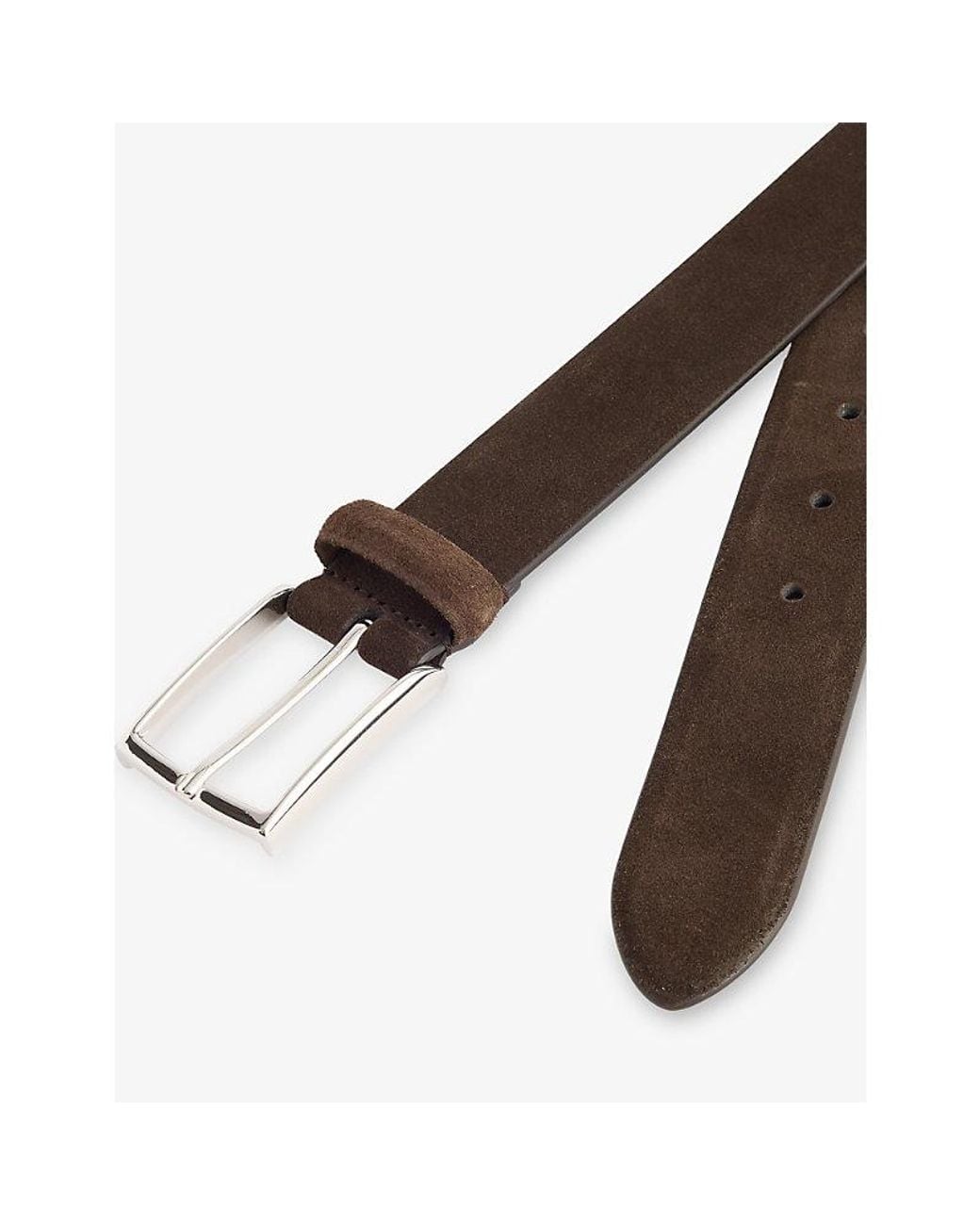 Andersons Brown Classic Suede Belt for men