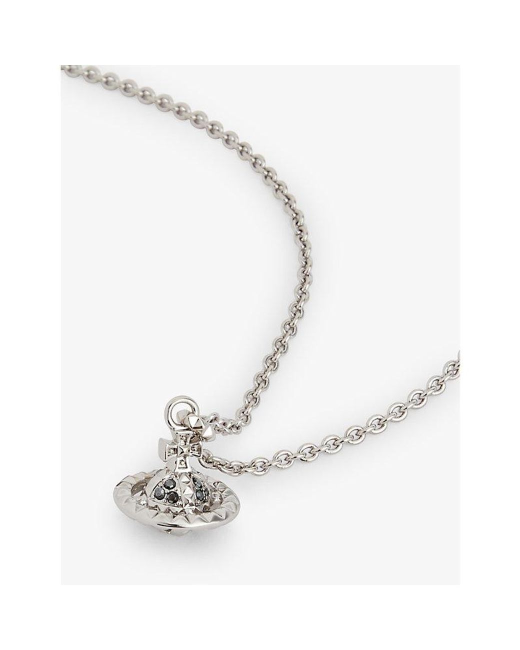 Mayfair Bas Relief Pendant Necklace in GUNMETAL-SIAM-Crystal | Vivienne  Westwood®