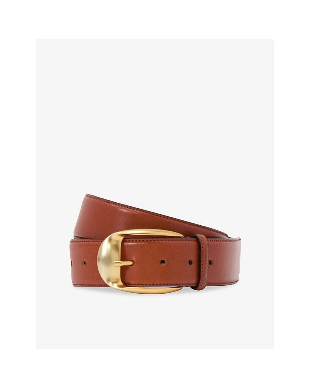 Reiss Brown Sammy Leather Belt