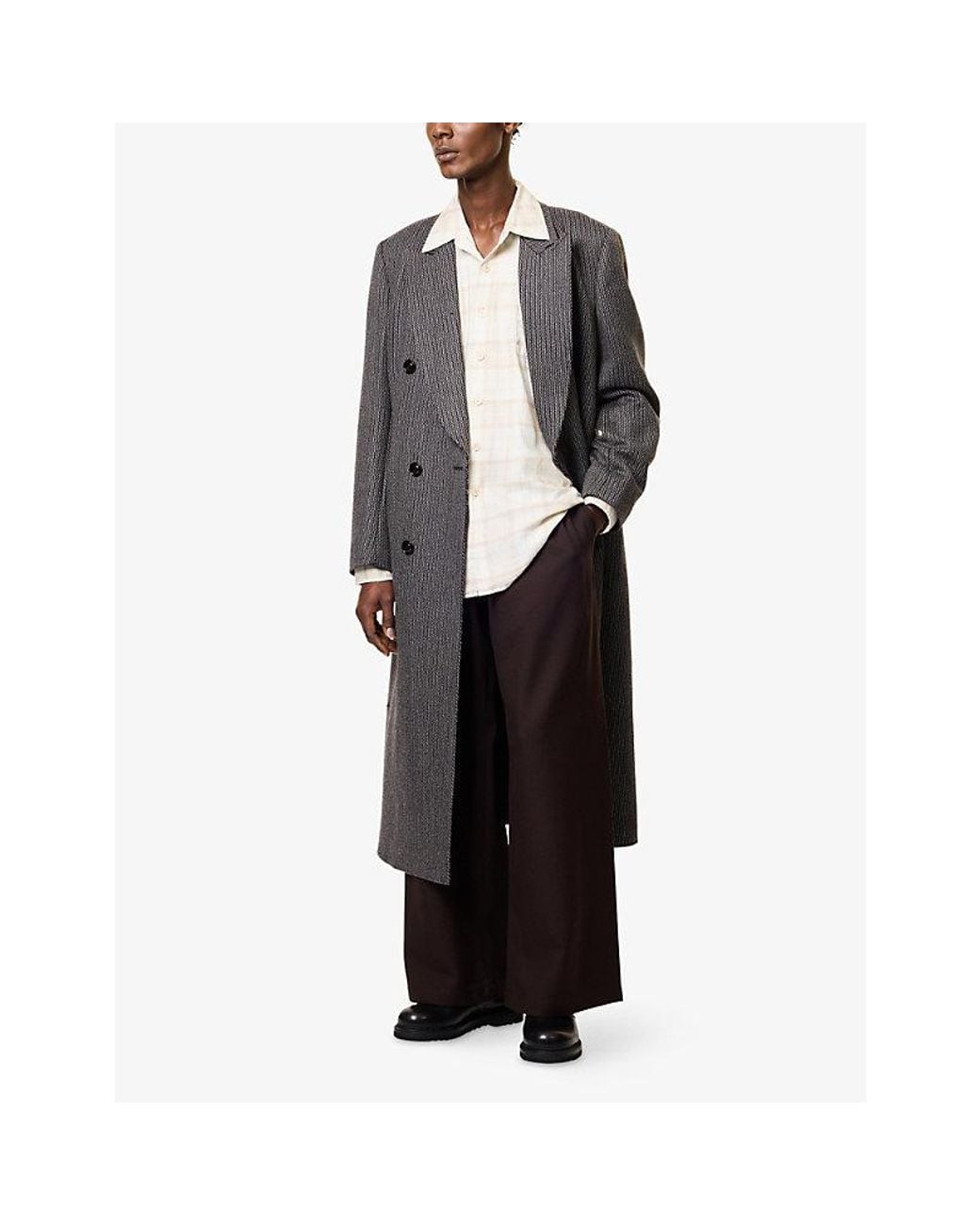 Our Legacy Brown Bridge Wide-Leg Wool Chinos for men
