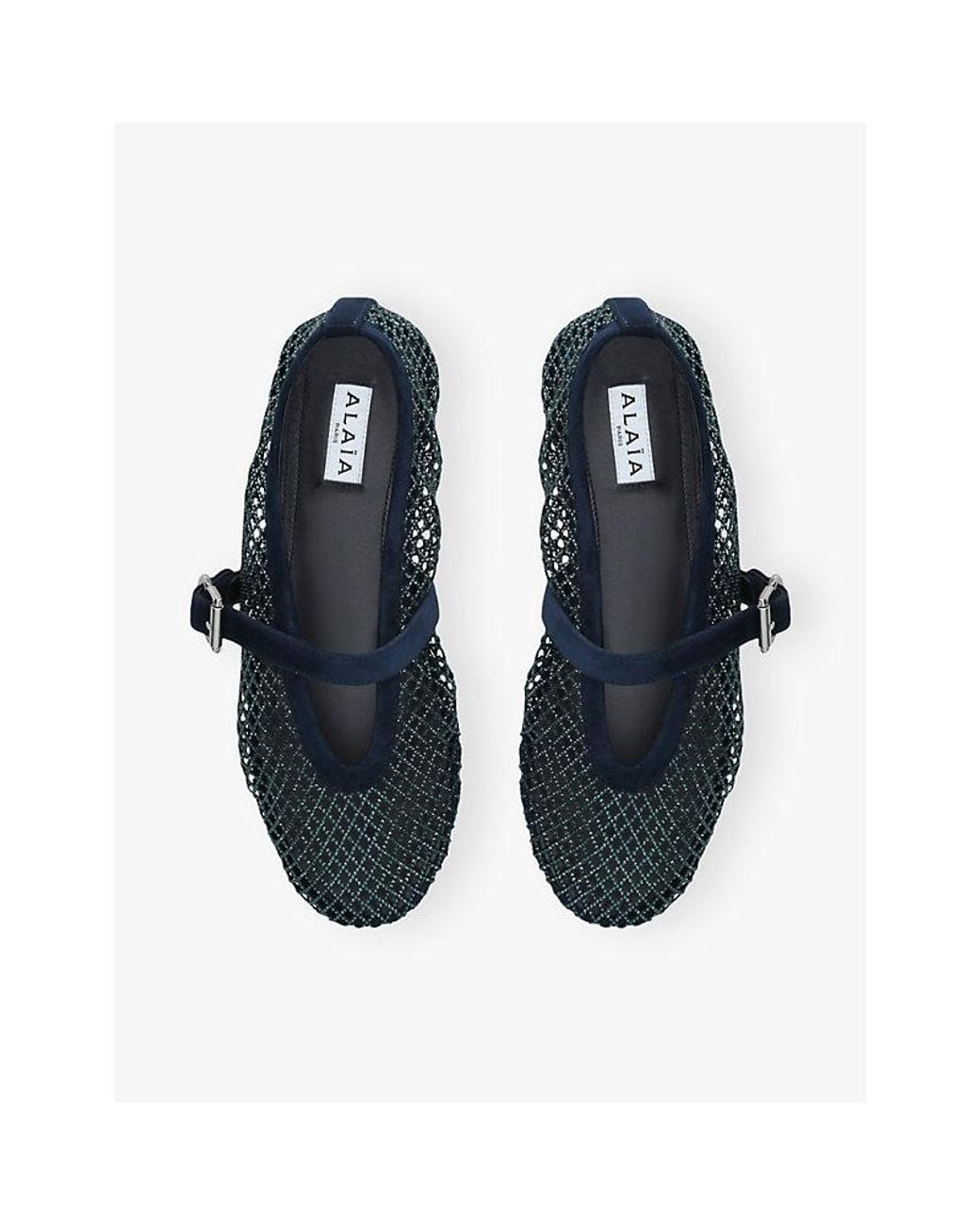 Alaïa Blue Ballerina Mesh Ballet Flats