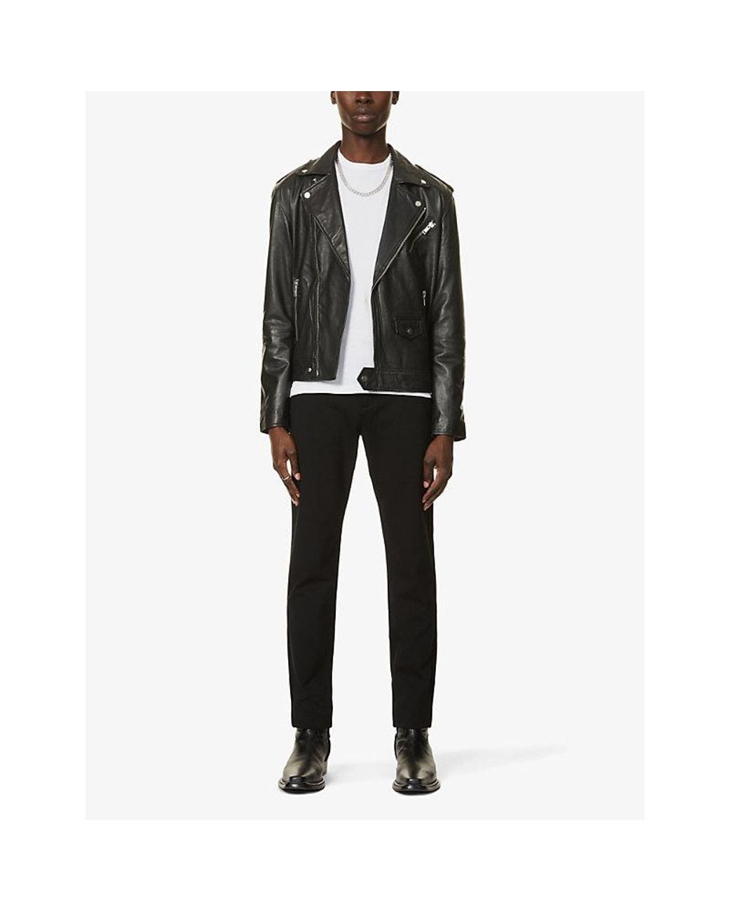 PAIGE Black Stafford Slim-fit Tapered-leg Stretch-woven Trousers for men