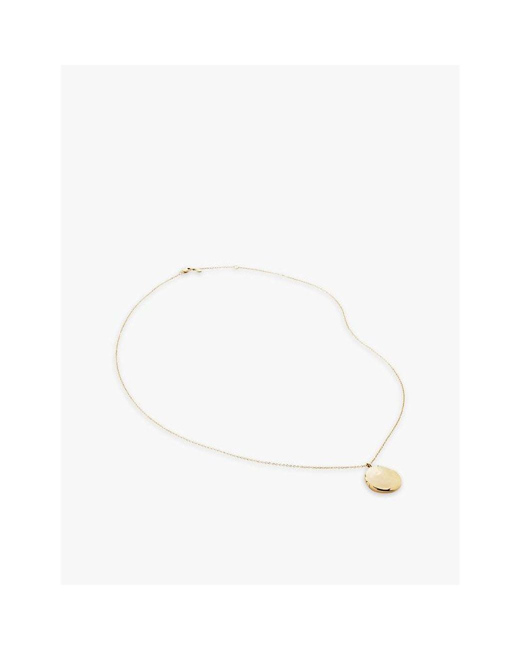 Monica Vinader White Mv Siren Round Locket 14Ct- Necklace
