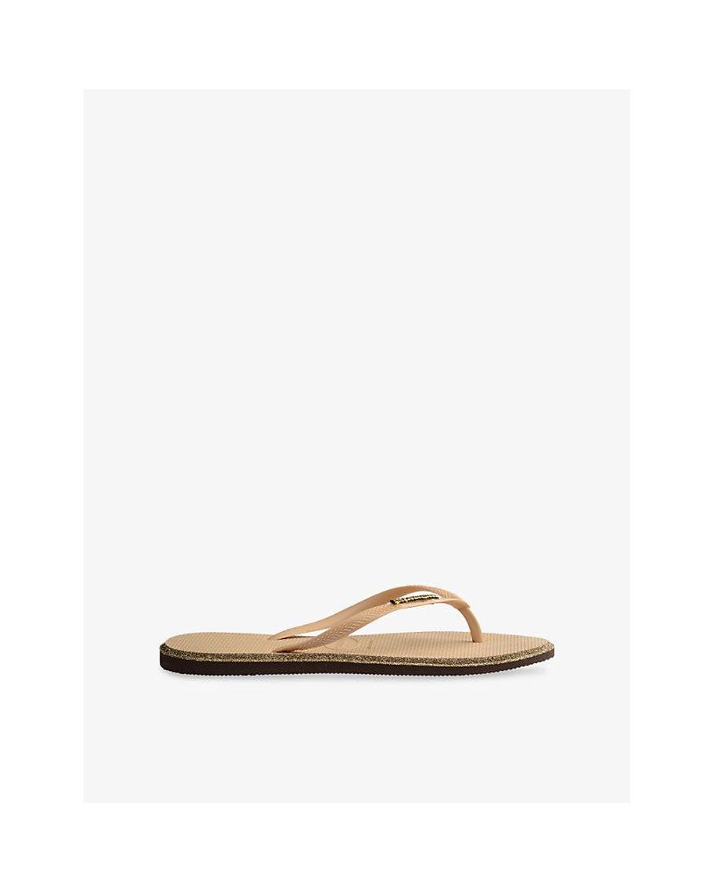 Havaianas Natural Slim Point Glitter Rubber Flip-Flops