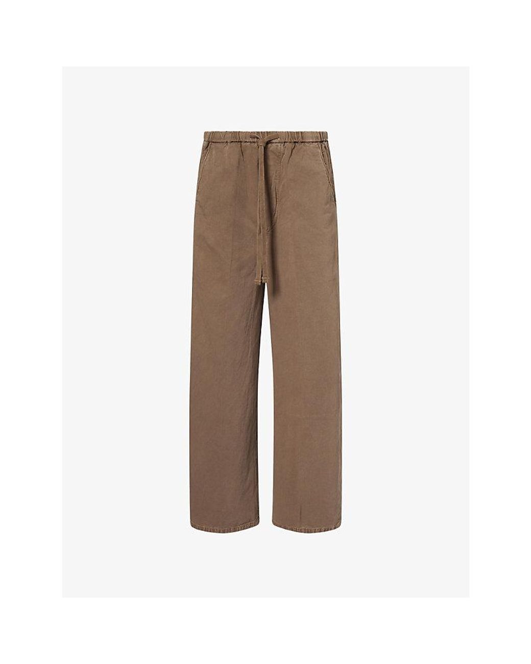 Citizens of Humanity Brown Aurora Drawstring Cotton-Blend Trousers