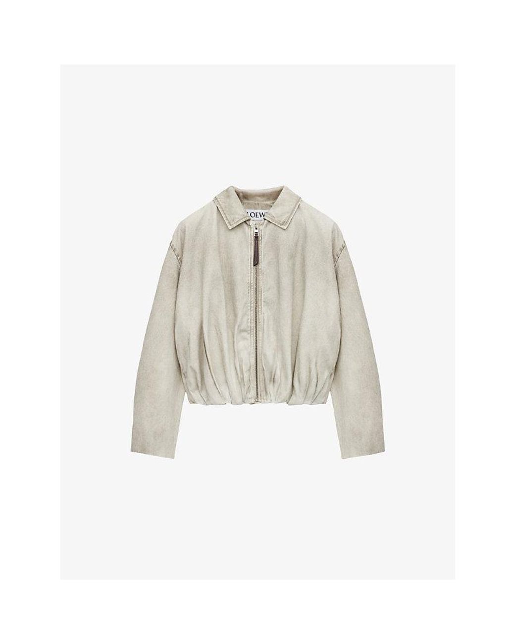 Loewe Gray Cotton Draped Jacket