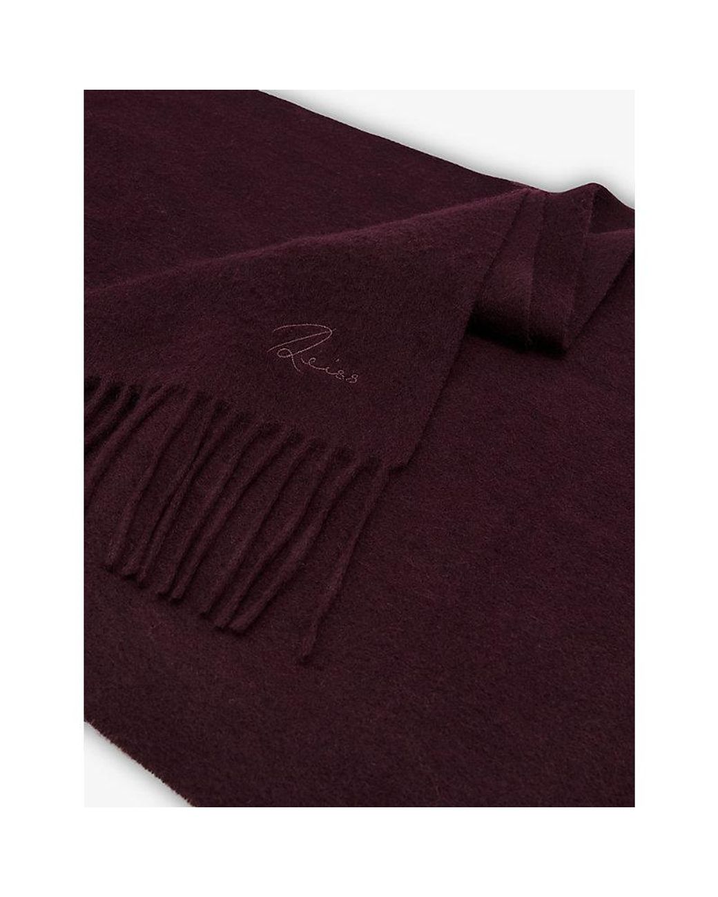 Reiss Purple Picton Wool And Cashmere Scarf for men