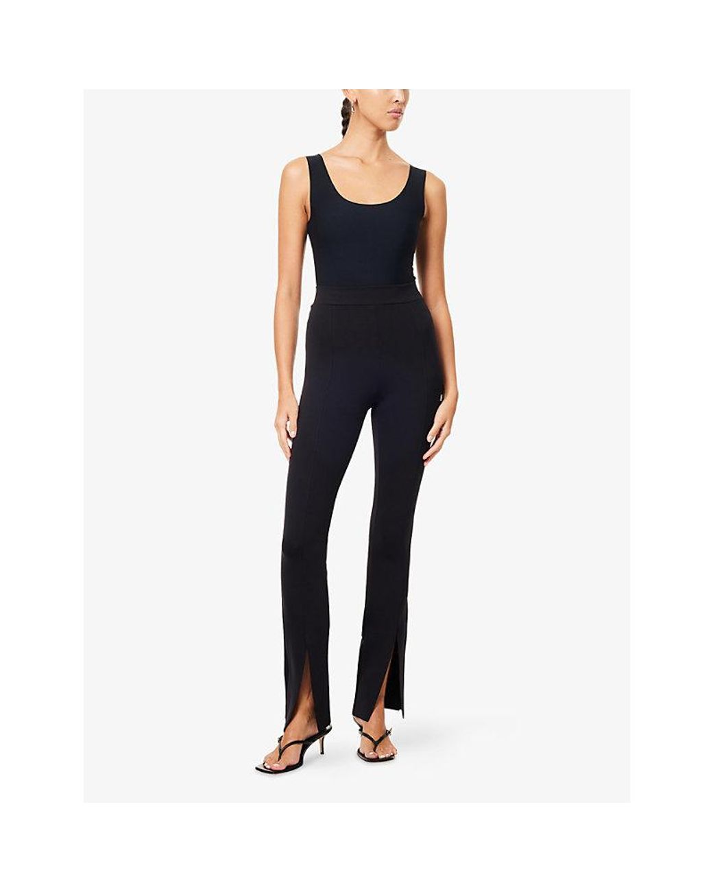 Commando Blue Neoprene Split-Front Jersey Trousers
