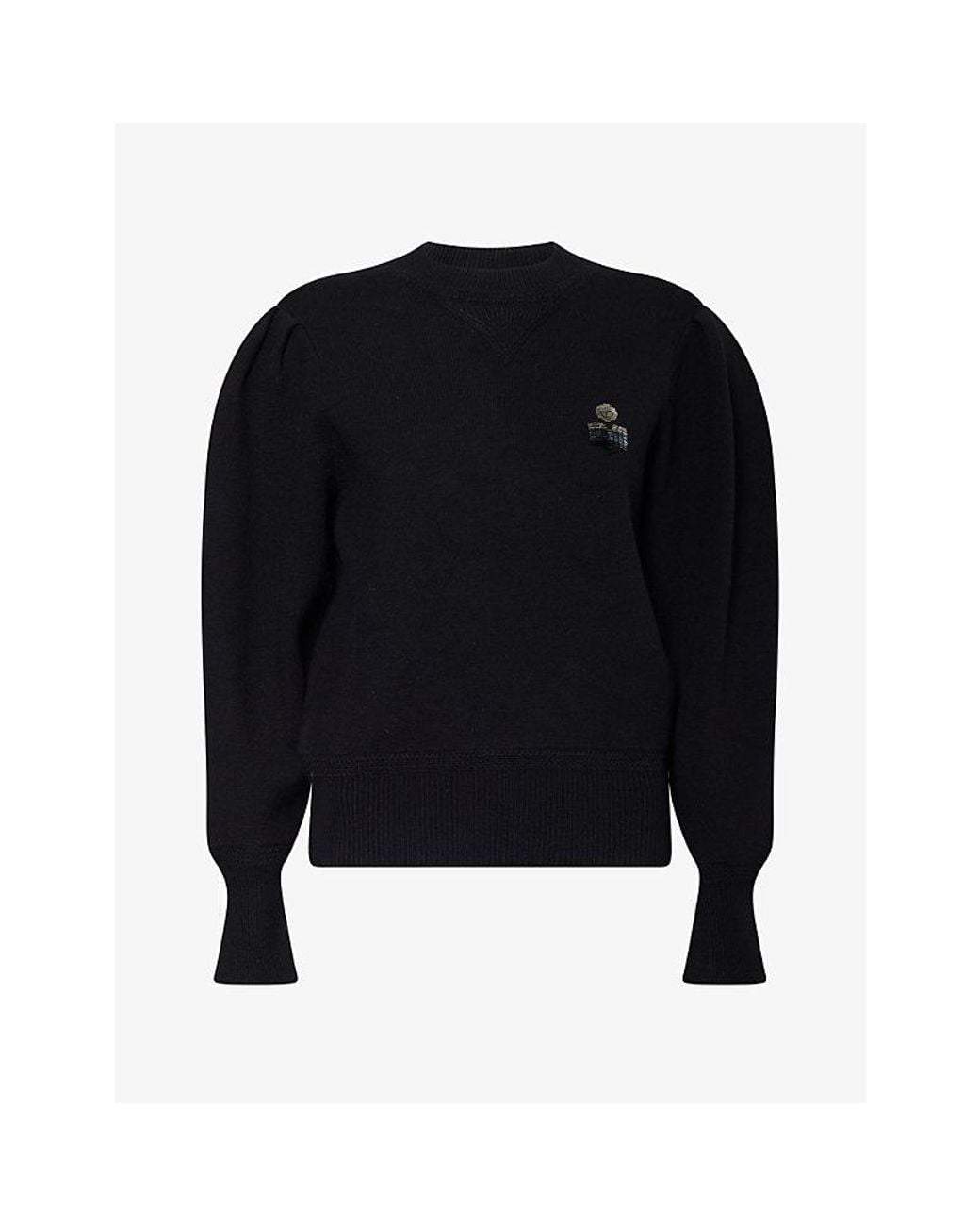 Isabel Marant Black Kelaya Beaded Cotton-Blend Jumper
