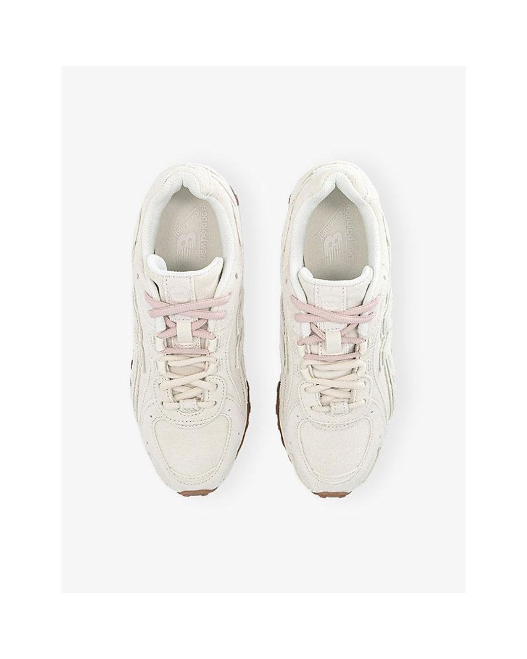 New Balance White 204L Suede Trainers