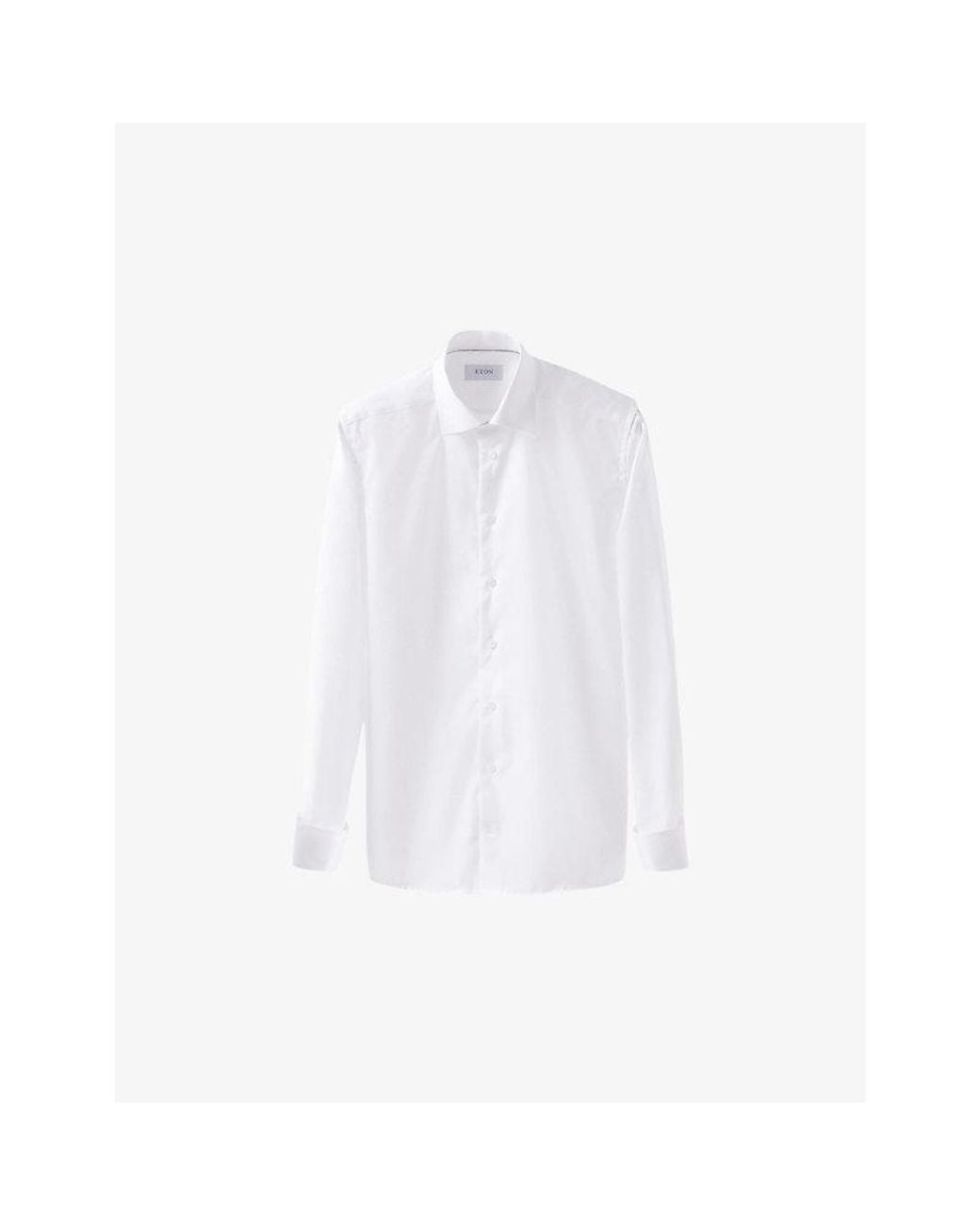 Eton of Sweden White Contemporary Signature French-Cuff Cotton-Twill Shirt for men