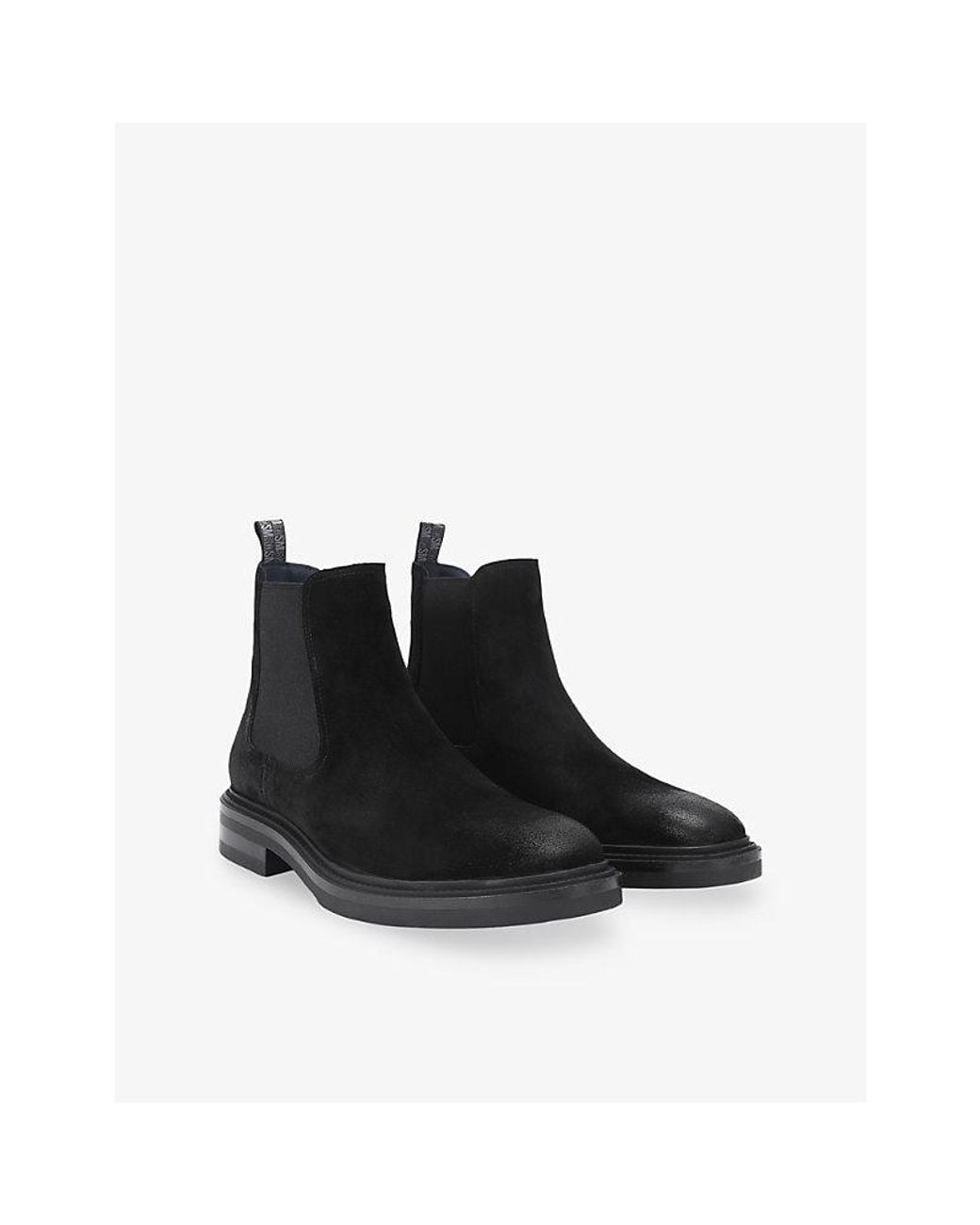 Steve Madden Black Hatton Suede Chelsea Boots for men
