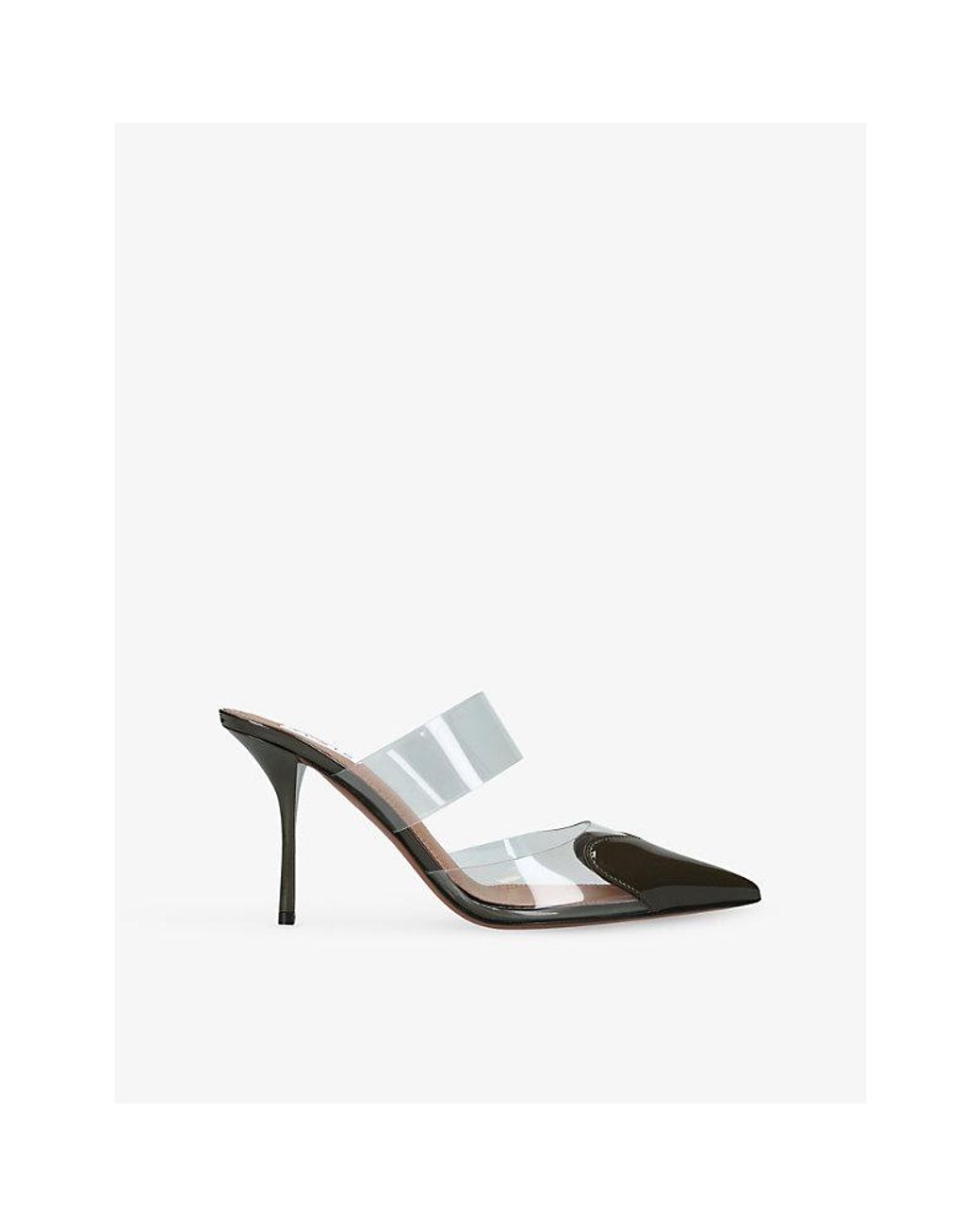 Alaïa Green Cœur 90 Patent-Leather Heeled Mules