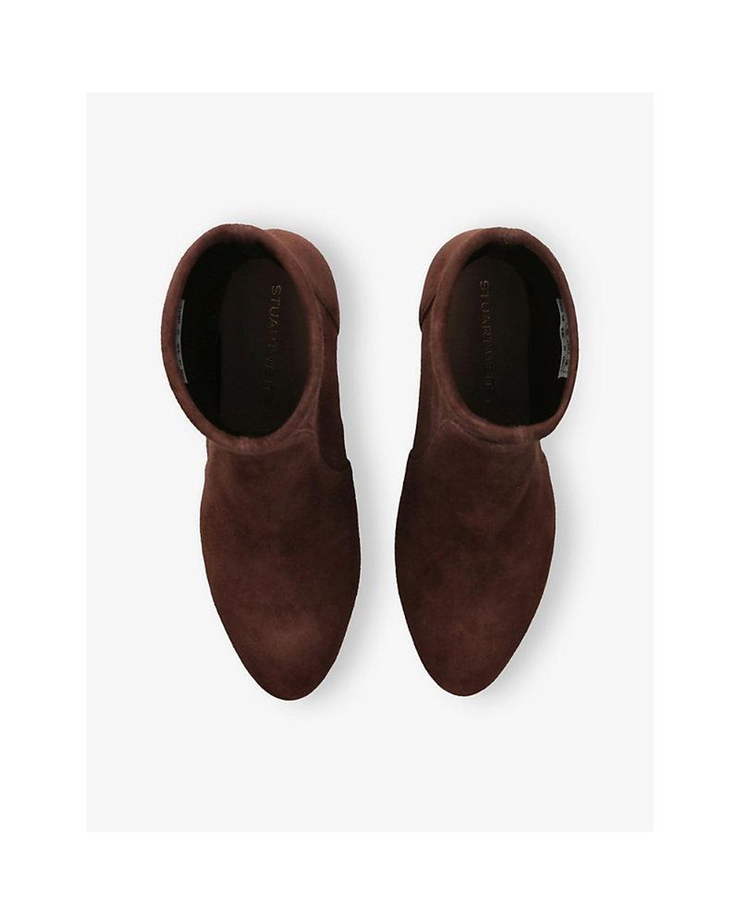 Stuart Weitzman Brown Yuliana Suede Heeled Ankle Boots