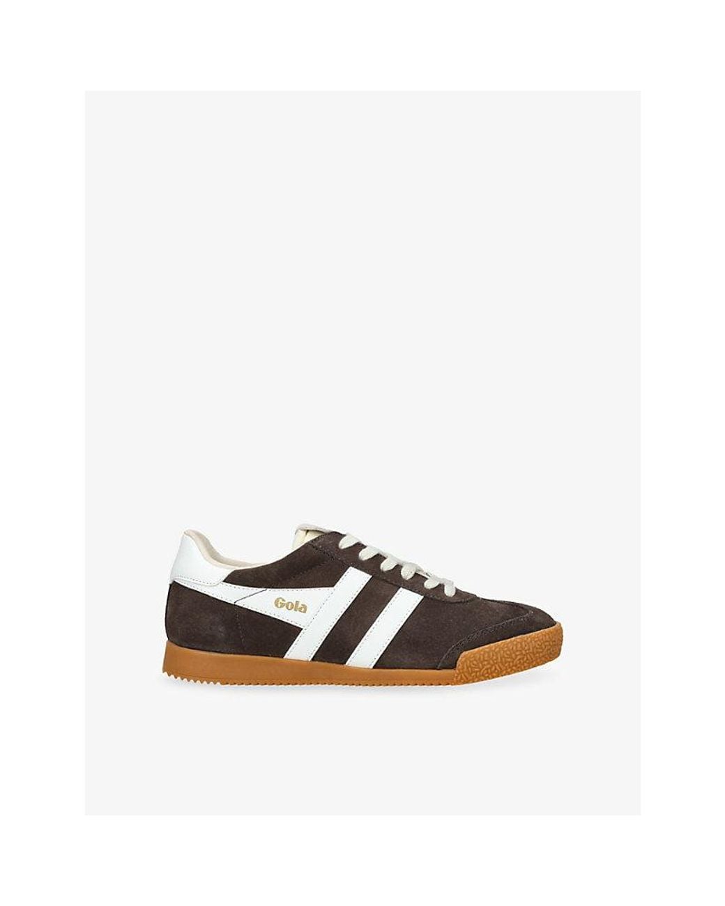 Gola Brown Elan Suede Low-Top Trainers