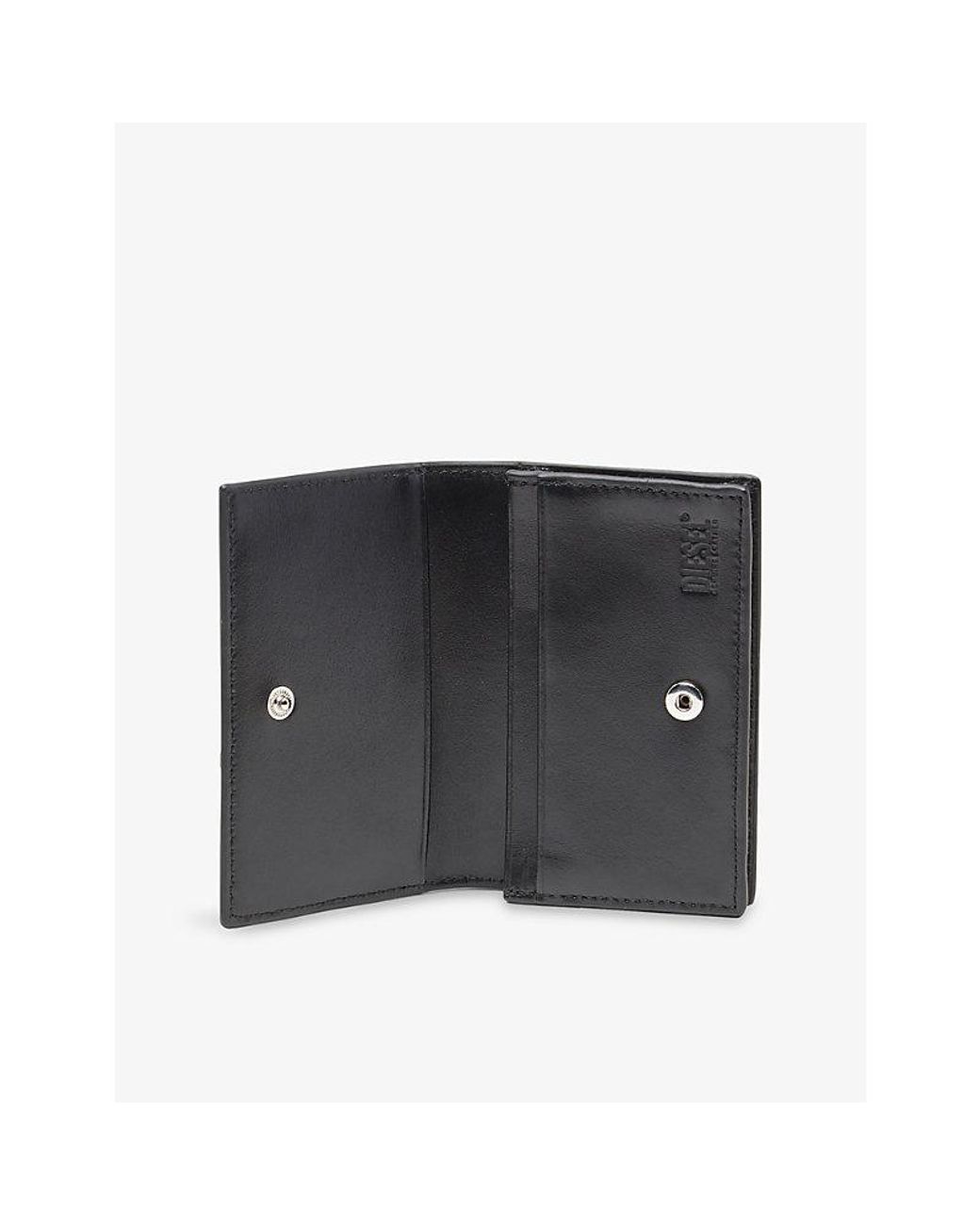 DIESEL Black 1Dr Leather Card Holder