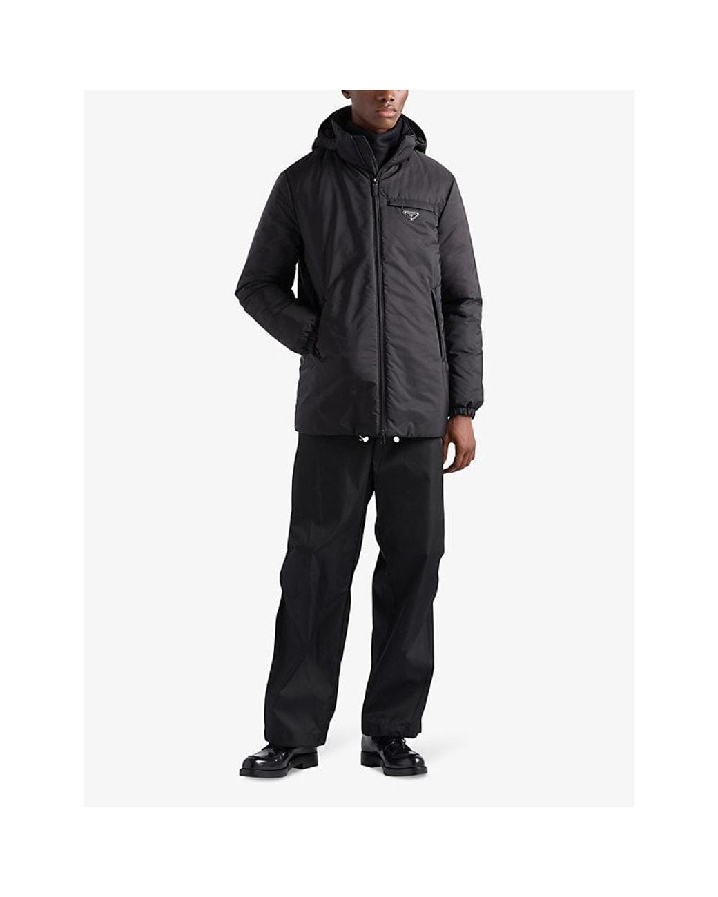 Prada Blue Medium-Weight Re-Nylon Down Jacket for men