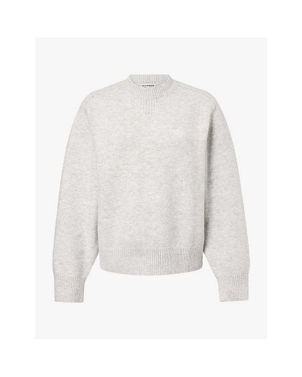 The Couture Club White Emblem Chenille Crewneck Jumper