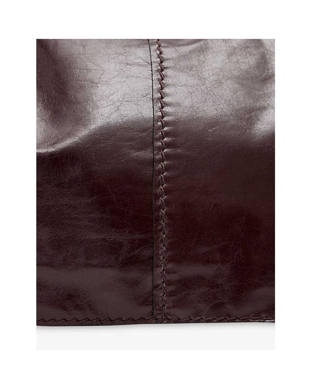 AllSaints Purple Lutece Leather Shoulder Bag