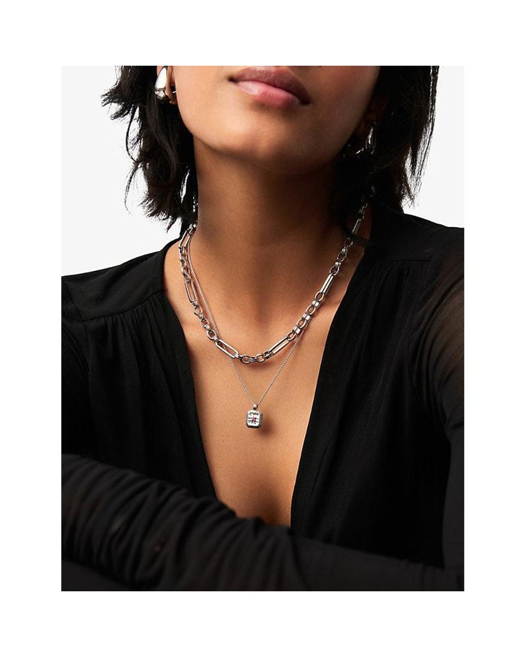 Missoma White July Birthstone Sterling- And Crystal Pendant Necklace