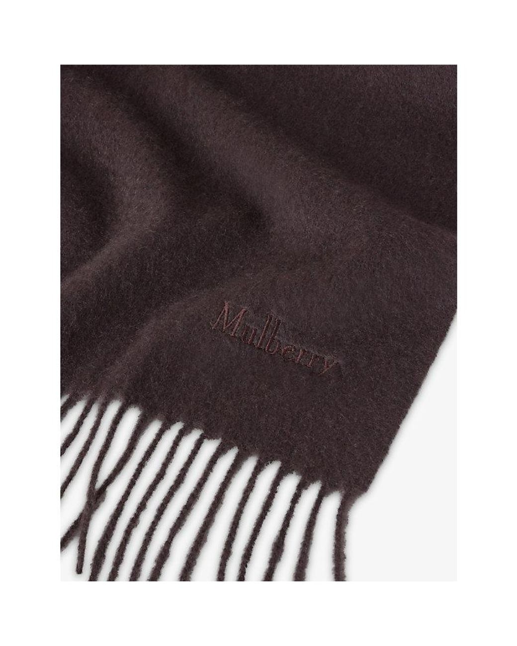 Mulberry Brown Cashmere Scarf