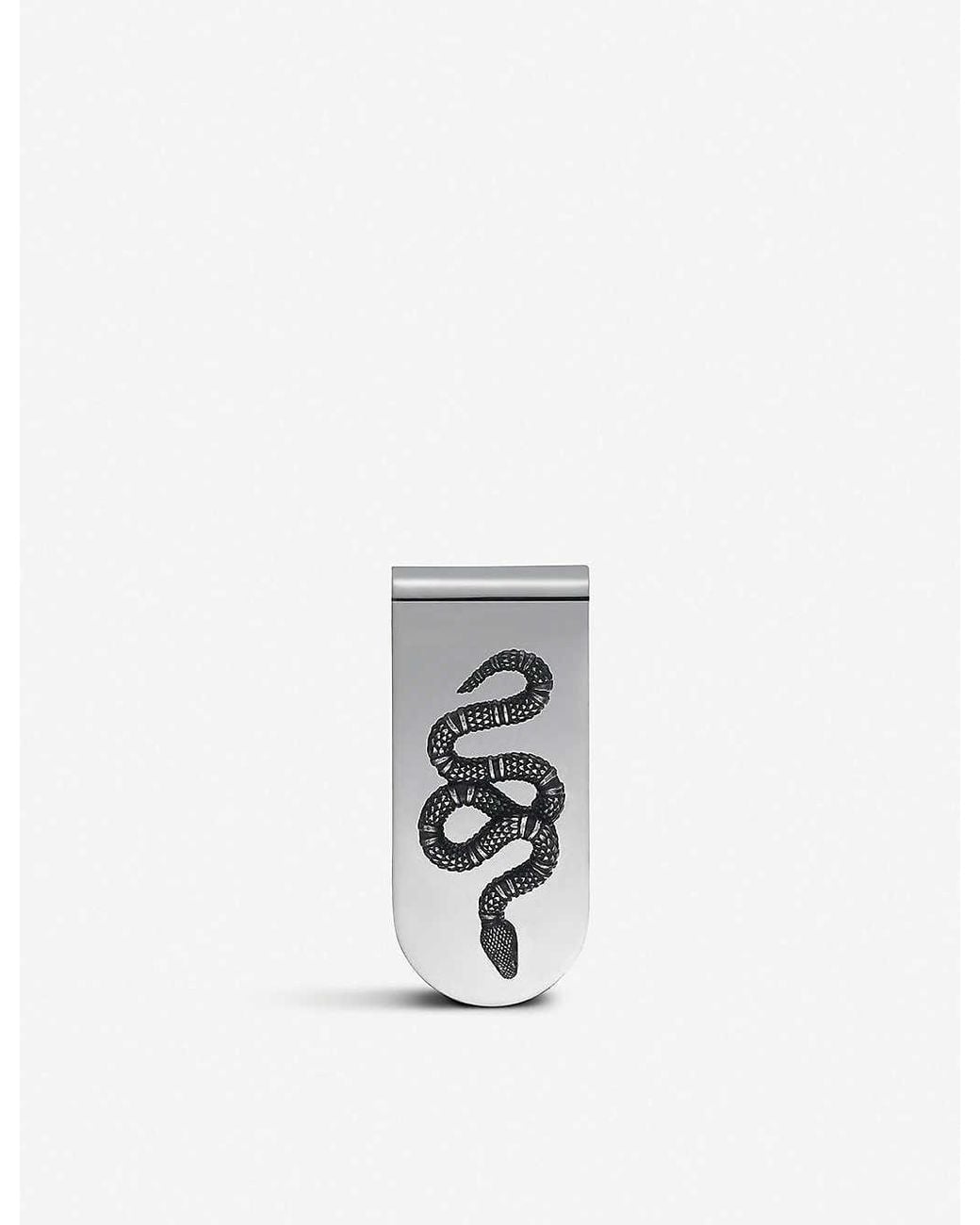 Gucci Snakeengraved Silver Money Clip in Metallic for Men Lyst