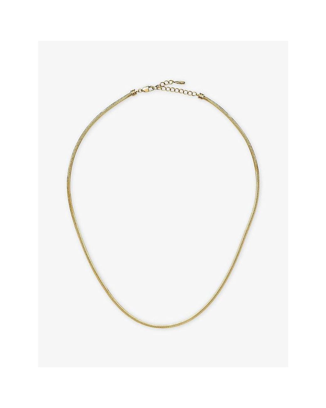 Missoma Metallic 18Ct- Plated Steel Snake-Chain Necklace