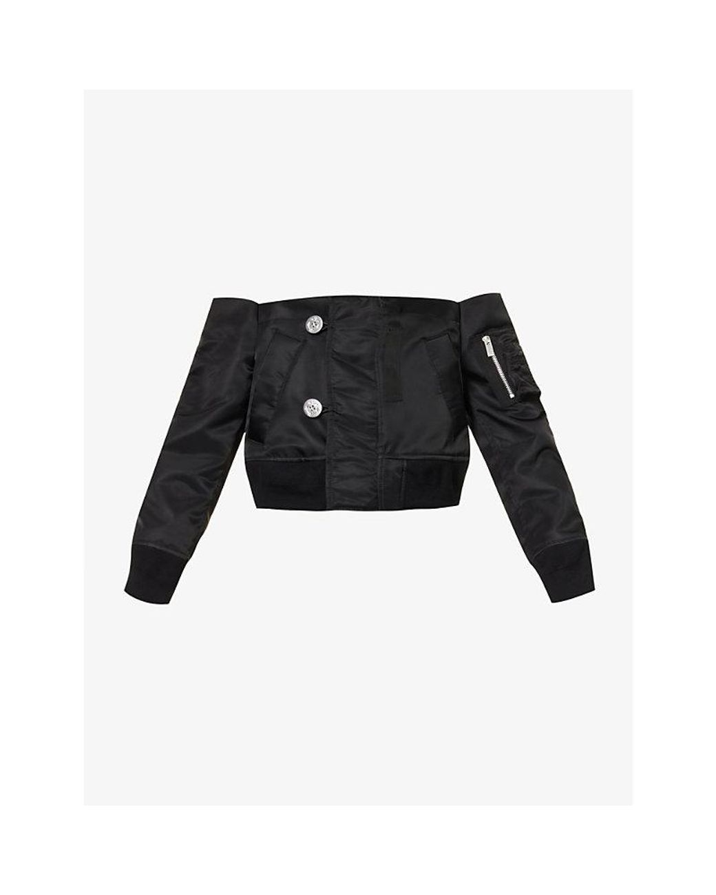 black shell cropped jacket
