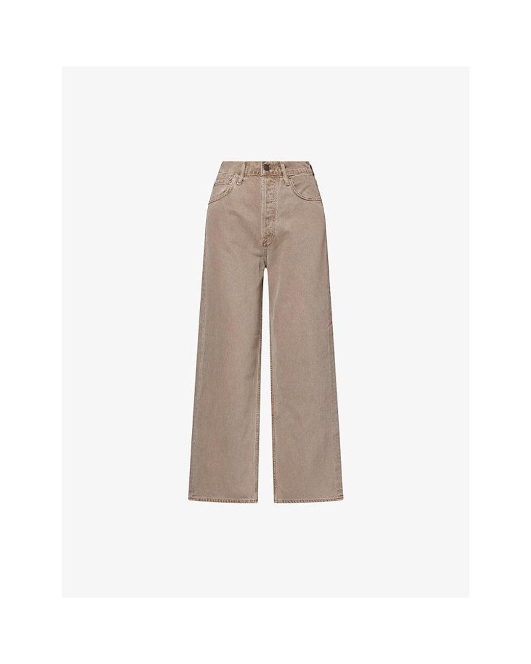 Agolde Natural Ren Wide-Leg Denim Jeans