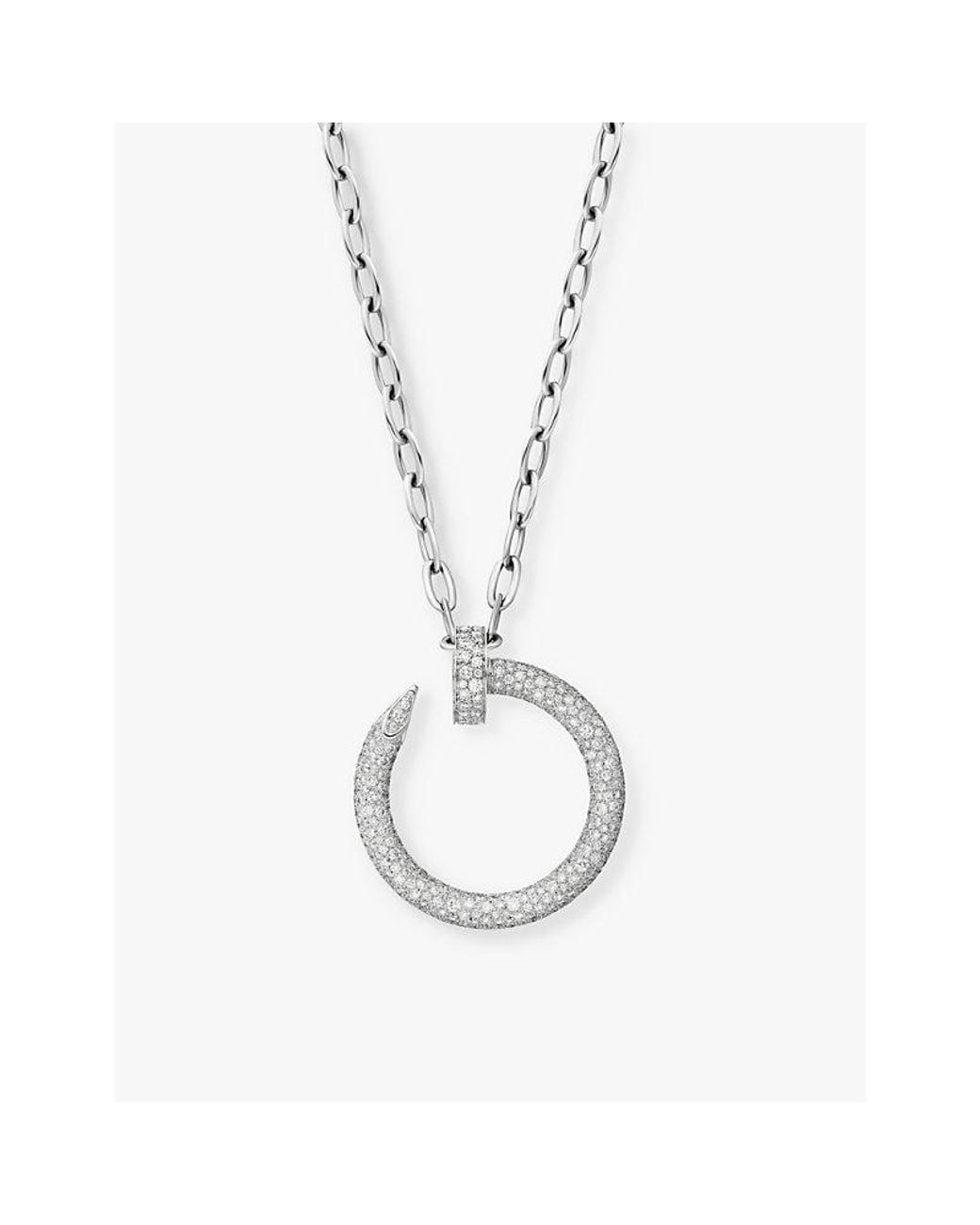 Cartier Metallic Juste Un Clou 18Ct- And 4.73Ct Brilliant-Cut Diamond Pendant Necklace