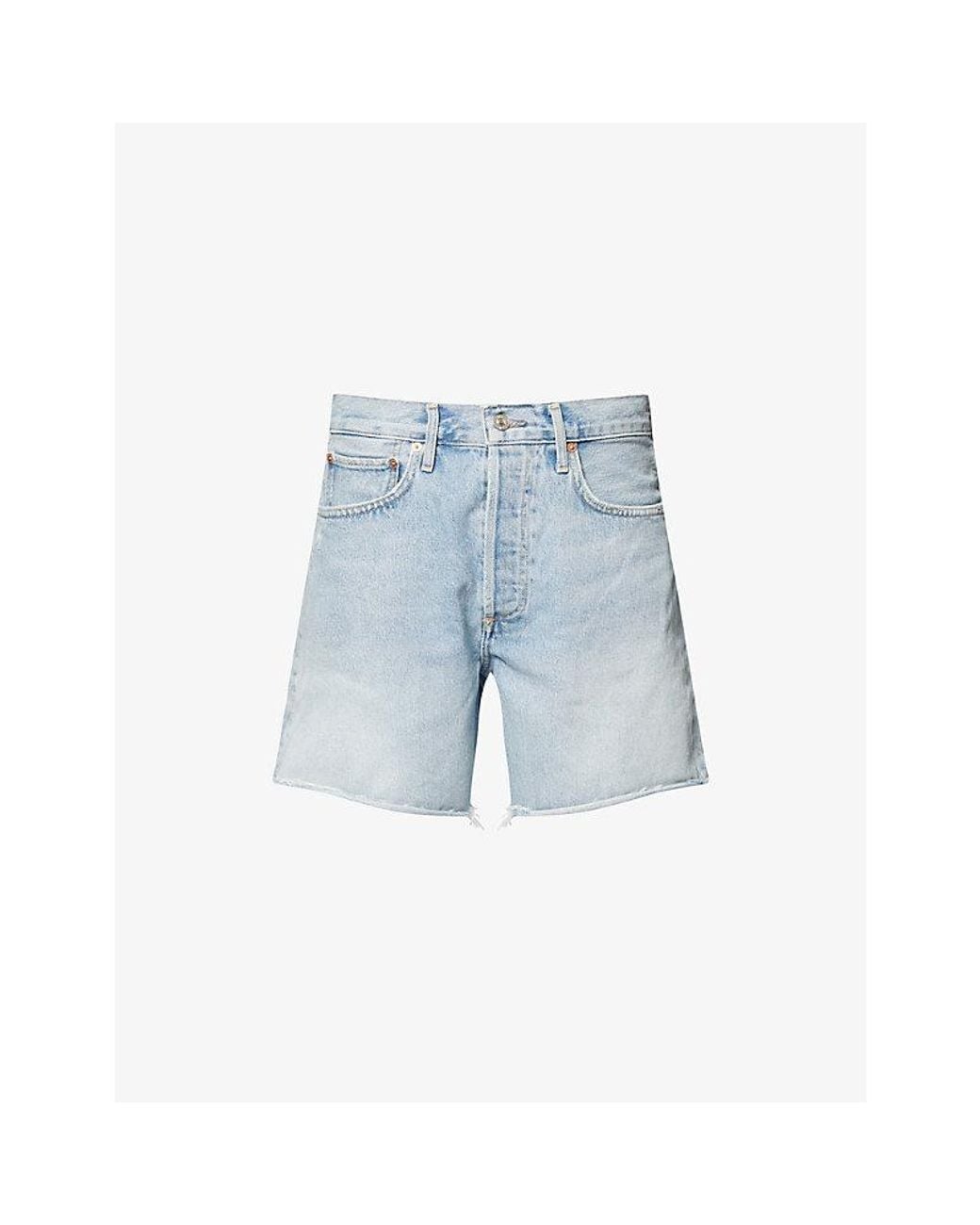 Citizens of Humanity Blue Marlow Long Denim Shorts