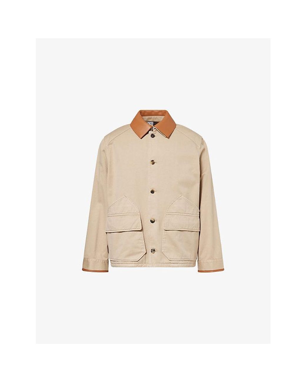 Loewe Natural X Paula's Ibiza Collared Cotton Jacket for men