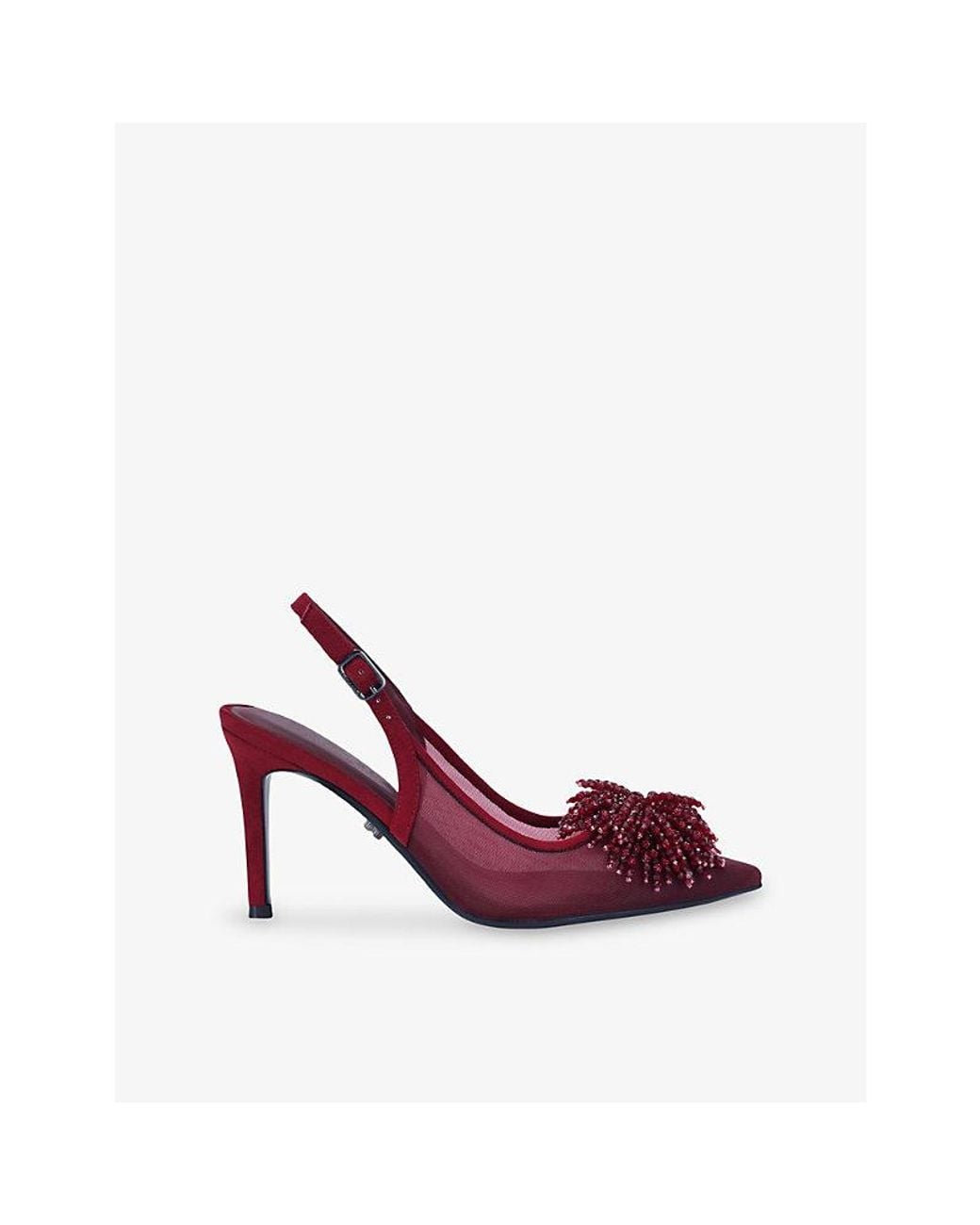 Carvela Kurt Geiger Pink Lucia Woven Sling-Back Courts