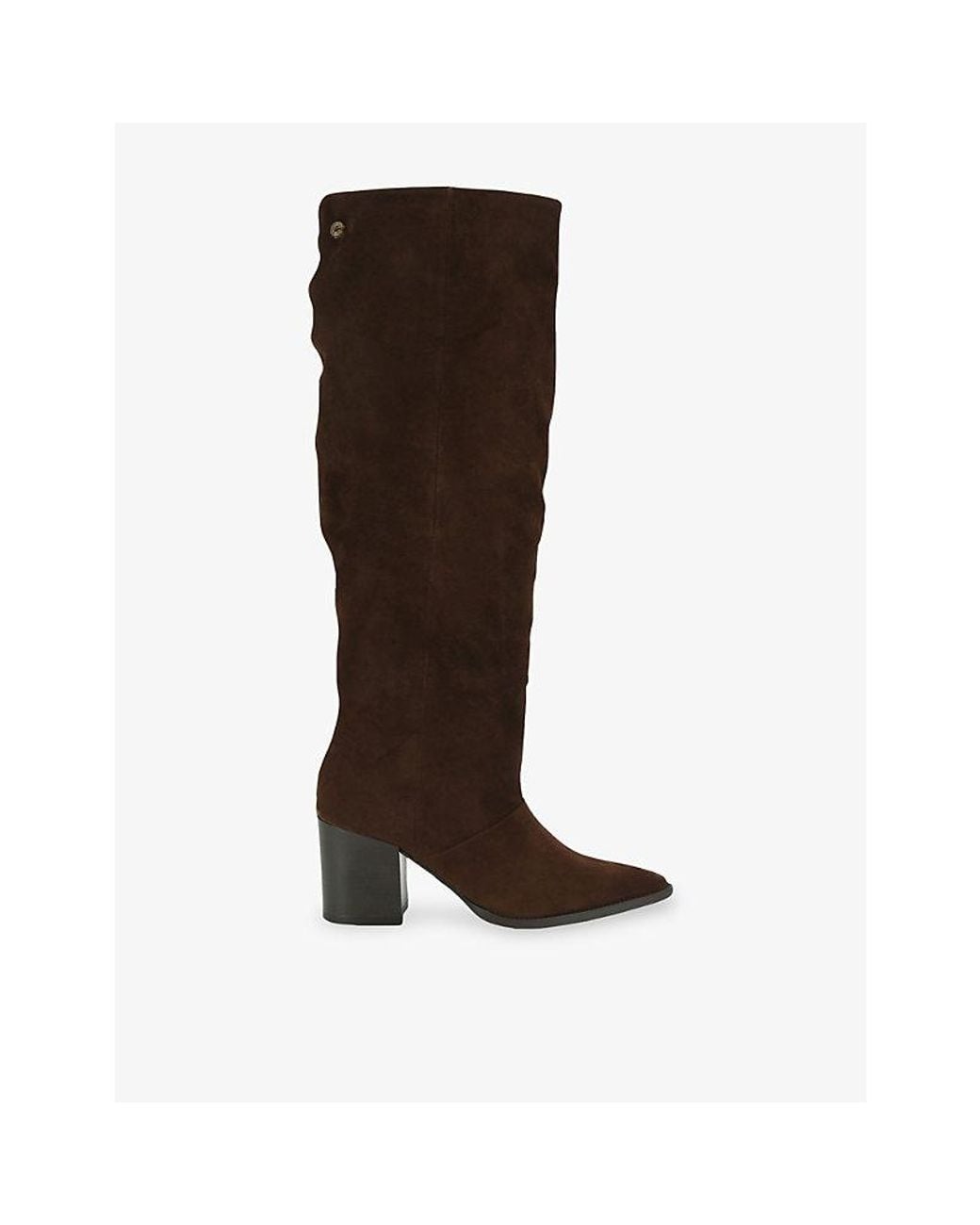 Carvela Kurt Geiger Brown Reina Heeled Suede Knee-High Boots