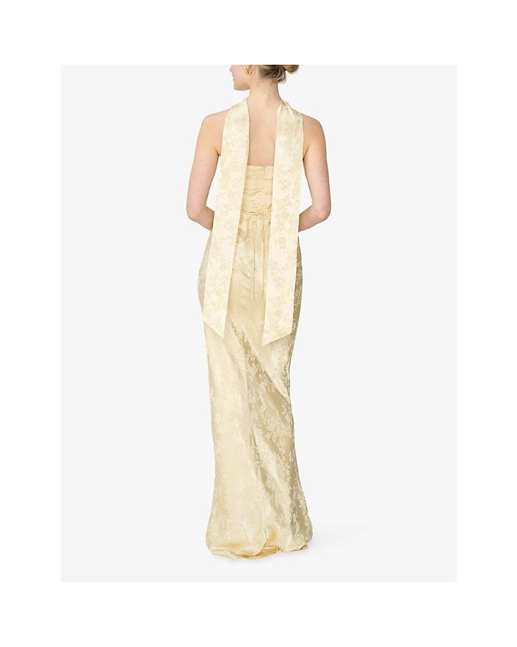 OMNES Metallic Scarlett Jacquard Woven Scarf