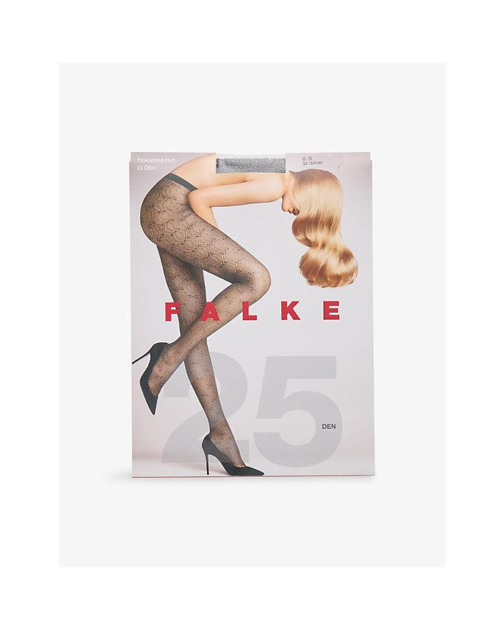 Falke White Glitzy Bow Transparent 25 Denier Tights