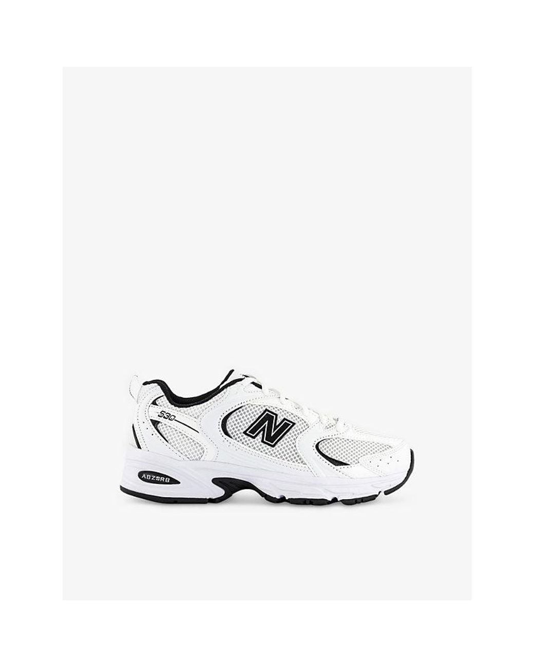 New Balance White Mr530 Logo-Embossed Leather And Mesh Low-Top Trainers for men