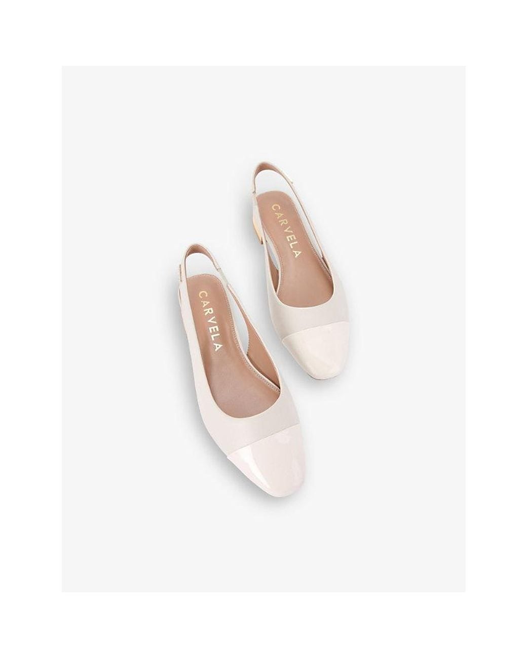 Carvela Kurt Geiger White Amelia Sling-Back Faux-Leather Pumps