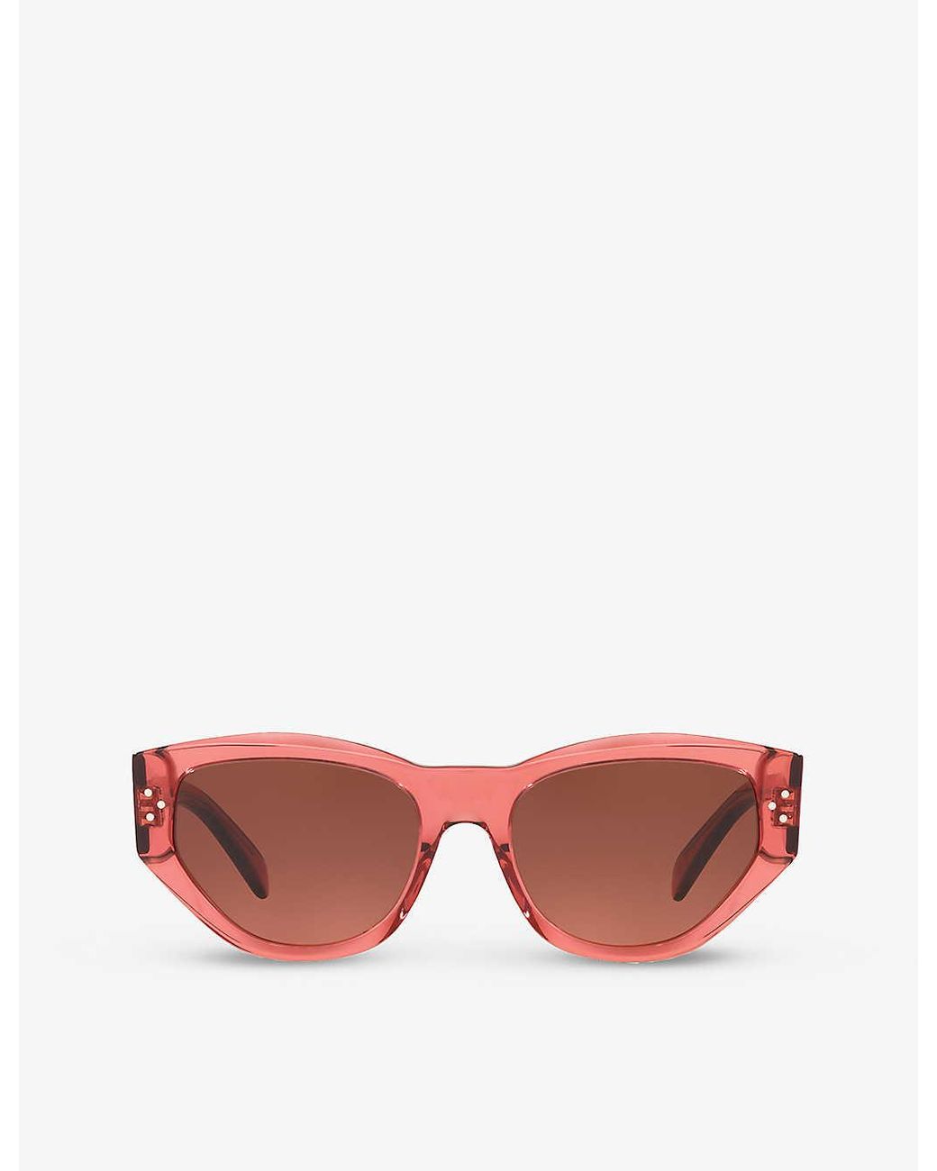 Celine Cl000348 Cl40219i Rectangleframe Acetate Sunglasses in Pink