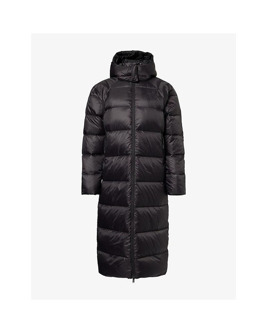 The North Face Black Hooded Long-Line Shell-Down Parka