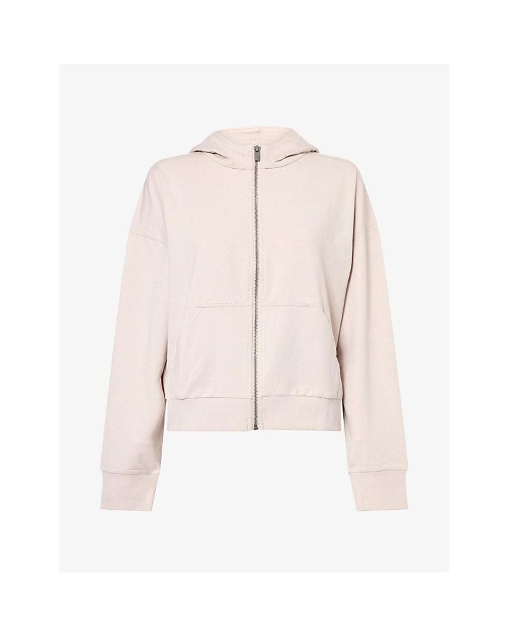 vuori Pink Halo Modern Zip-Up Jersey-Knit Hoody