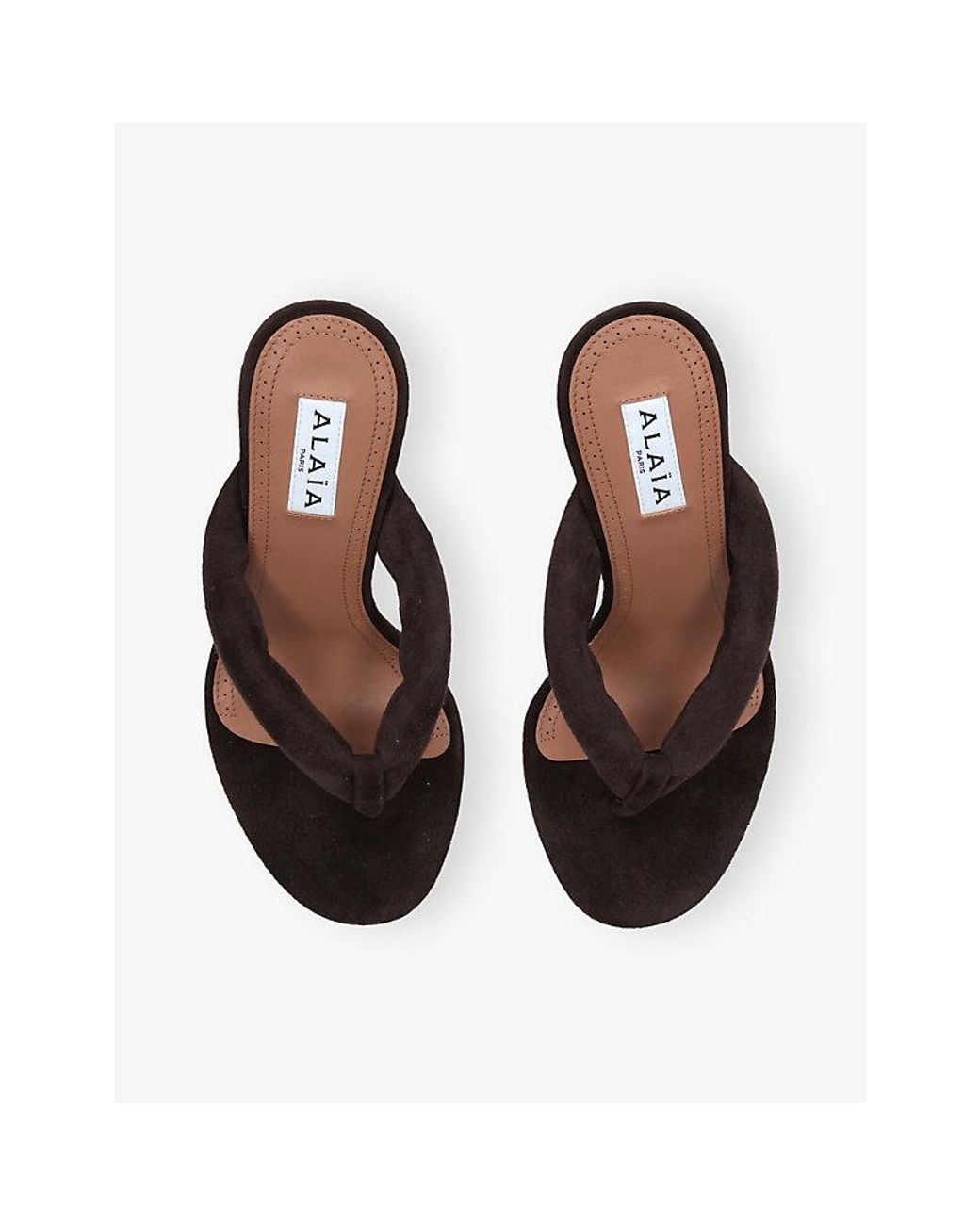 Alaïa Black Padded 90 Suede Sandals
